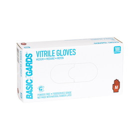 Handgards Powder Free Blue Vitrile Medium Gloves, 100 Each, 10 per case