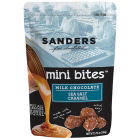 Sanders Milk Chocolate Sea Salt Caramel Mini Bites, 3.75 Ounces, 12 per case