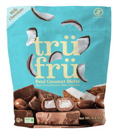 Tru Fru Hyper-Dried Grab &amp; Share Coconut Melts In Milk Chocolate, 4.2 Ounces, 6 per case