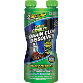 Green Gobbler Drain Glog Dissolver, 31 Fluid Ounces, 6 per case