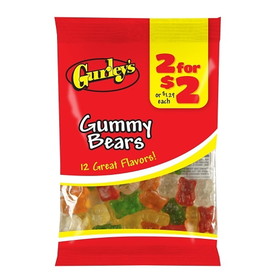 Gurley's Foods 16286 2 For $2 Gummy Bears 2-3 Pound Two, 4.25 Each, 12 per case