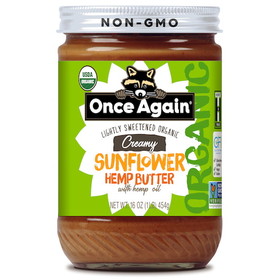 Once Again Nut Butter Organic Sunflower With Hemp Oil, 16 Ounces, 6 per case