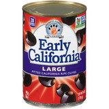 Early California Large Pitted Black Ripe Olives, 6 Ounces, 12 per case