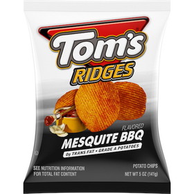 Toms Flat Chips Mesquite Bbq, 5 Ounces, 9 per case