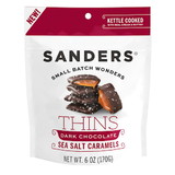 Sanders 30780 Dark Chocolate Sea Salt Caramel Thins 6-6 Ounce