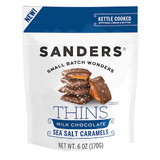 Sanders Milk Chocolate Sea Salt Caramel Thins, 6 Ounces, 6 per case