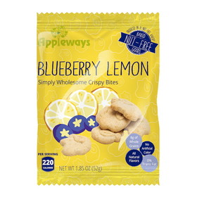 Appleways Blueberry Lemon Crispy Bites Individually Wrapped, 1 Count, 180 per case