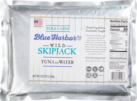 Blue Harbor Skipjack Water Foodservice Pole And Line, 43 Ounces, 6 per case