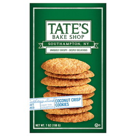 Tate's Bake Shop Coconut Crisp Cookies, 7 Ounces, 12 per case