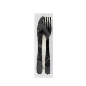 The Safety Zone Heavy Weight Fork Knife Kit With Salt &amp; Pepper, 250 Count, 1 Per Case
