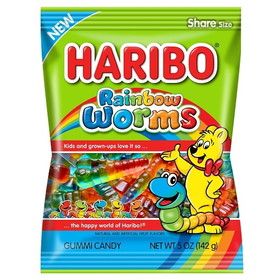 Haribo Rainbow Worms 5 Ounce, 5 Ounce, 12 per case