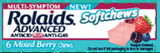 Rolaids Advanced Mixed Berry Soft Chews, 6 Count, 4 per box, 6 per case