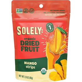 Solely Organic Dried Mango Stripes, 2.8 Ounce, 8 Per Case