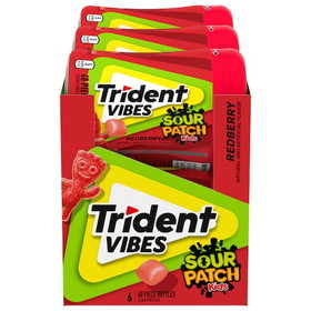 Trident Vibes Gum Red Berry Shrink Pack 40 Load, 40 Count, 6 per box, 4 per case