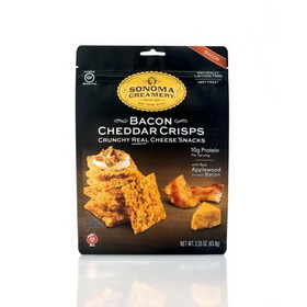 Sonoma Creamery Crisps Bacon Cheddar Crisps, 2.25 Ounces, 6 per case