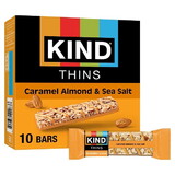 Kind Snacks Thins Caramel Almond & Sea Salt Bar, 0.462 Pound, 6 Per Case