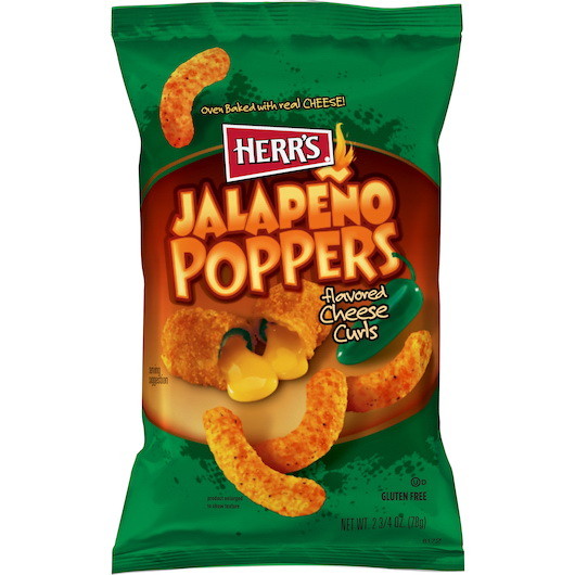 Herr's Jalapeno Cheese Curl 1.23oz - 60/case