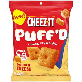 Kellogg's Cheez It Puffed Double Cheese, 3 Ounces, 6 per case