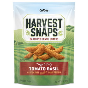 Harvest Snaps Red Lentil Tomato Basil Snack Crisps, 3 Ounce, 12 per case