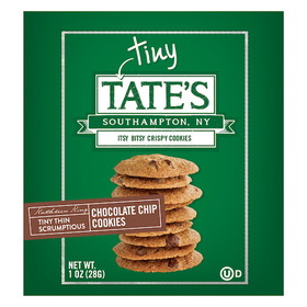 Tate's Bake Shop Tiny Chocolate Chip Shipper, 60 Count, 60 per case