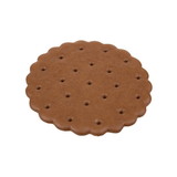 Weston Foods Chocolate Round Scalloped Wafer, 20.25 Pounds, 1 per case