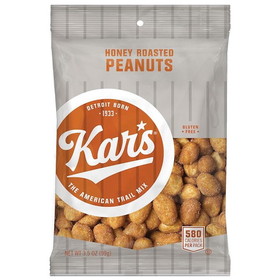 Kar's Nuts Honey Roasted Peanuts, 3.5 Ounces, 42 per case