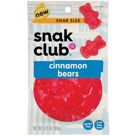 Snak Club Cinnamon Bears, 3.75 Ounces, 12 per case