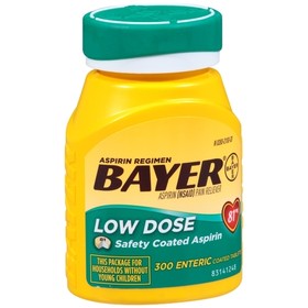 Bayer Aspirin 81Mg Tablet, 300 Piece, 4 per box, 6 per case