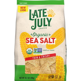 Late July Restaurant Style Tortilla Chips Sea Salt, 10.1 Ounces, 9 per case