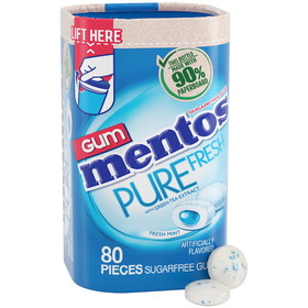 Mentos Gum Mentos Sugar Free Gum 80 Count, 5.64 Ounces