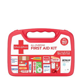 Johnson &amp; Johnson First Aid Kit 160 Cnt All Purpose, 160 Count, 2 per case
