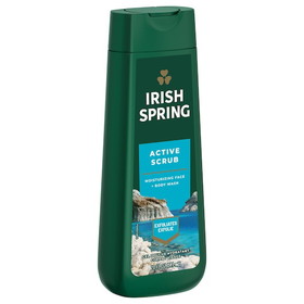 Irish Spring Body Wash Deep Action Scrub, 20 Fluid Ounces, 4 Per Case