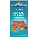 Ghirardelli Milk Chocolate Sea Salt Caramel Squares Bar, 4.8 Ounces, 10 per case