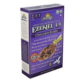 Food For Life Organic Ezekiel 4:9 Sprouted Whole Grain Cinnamon Raisin Cereal, 16 Ounces, 6 per case