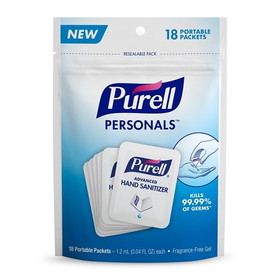 Purell Personal Size Portable Packets, 18 Each