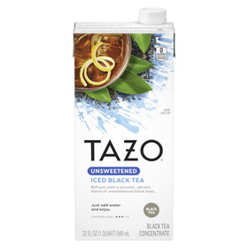 Tazo Unsweetened Black Tea, 32 Fluid Ounces, 6 per case