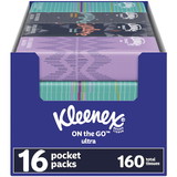 Kleenex On The Go Facial Tissues, 160 Count, 6 per case