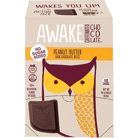 Awake Chocolate Dark Chocolate Peanut Butter Bites, 0.42 Ounce, 6 per case