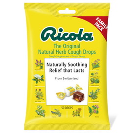 Ricola Original Herbed Bags Cough Suppressant Oral Anesthetic, 45 Count, 6 Per Box, 6 Per Case