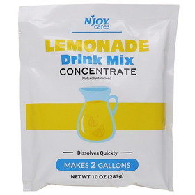 N'joy Cares Lemonade Flavored Drink Mix, 10 Ounce, 12 per case