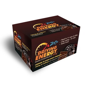 Zenevo Driving Energy Dark Chocolate, 0.35 Ounce, 30 Per Pack, 20 Per Case