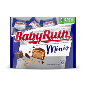 Baby Ruth Oz Peanut Caramel Nougat Milk Chocolate, 9.6 Ounce, 8 per case