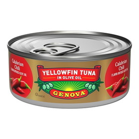 Genova Yellowfin Solid Light Tuna In Calabrian Chili Olive Oil Of, 5 Ounce, 12 per case