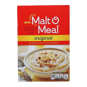 Malt O Meal Cereal, Malt O Meal Quick Box Shelf Stable Hot, 28 Ounce, 12 Per Case