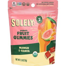 Solely Whole Fruit Gummies - Mango & Guava, 2.5 Ounce, 12 Per Case