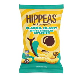 Hippeas Flavor Blast! Vegan White Cheddar Explosion, 3.75 Ounce, 12 Per Case