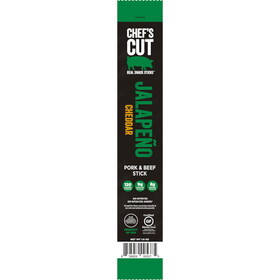 Chef's Cut Real Jerky Co. Pork & Beef Jalapeno Real Snack Sticks, 1 Ounce, 24 Per Pack, 6 Per Case