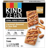 Kind Snacks Zero Added Sugar Caramel Almond And Sea Salt Flavored Bars, 1.23 Ounce, 5 Per Pack, 6 Per Case