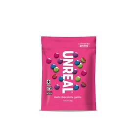 Unreal Milk Chocolate Gems Case, 2 Ounce, 9 Per Pack, 6 Per Case