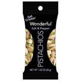 Wonderful Pistachios Salt & Pepper Pistachios, 1.25 Ounce, 12 Per Pack, 12 Per Case